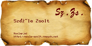 Szüle Zsolt névjegykártya