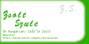 zsolt szule business card